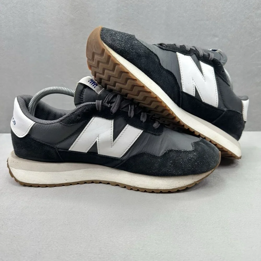 New Balance 237 Mens‎ Size 9 (D) Shoes Black Gray Gum Athletic Casual Sneakers
